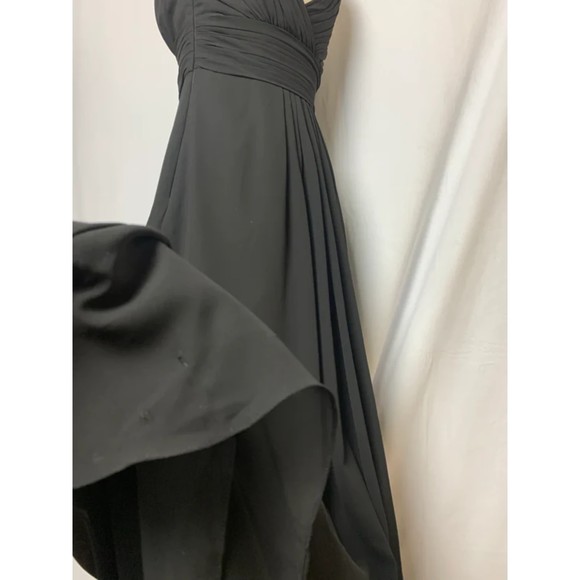 Bill Levkoff Size 6 Black Chiffon A-line Formal Gown - Picture 9 of 11